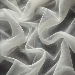 hvidt chiffon stof stormasket