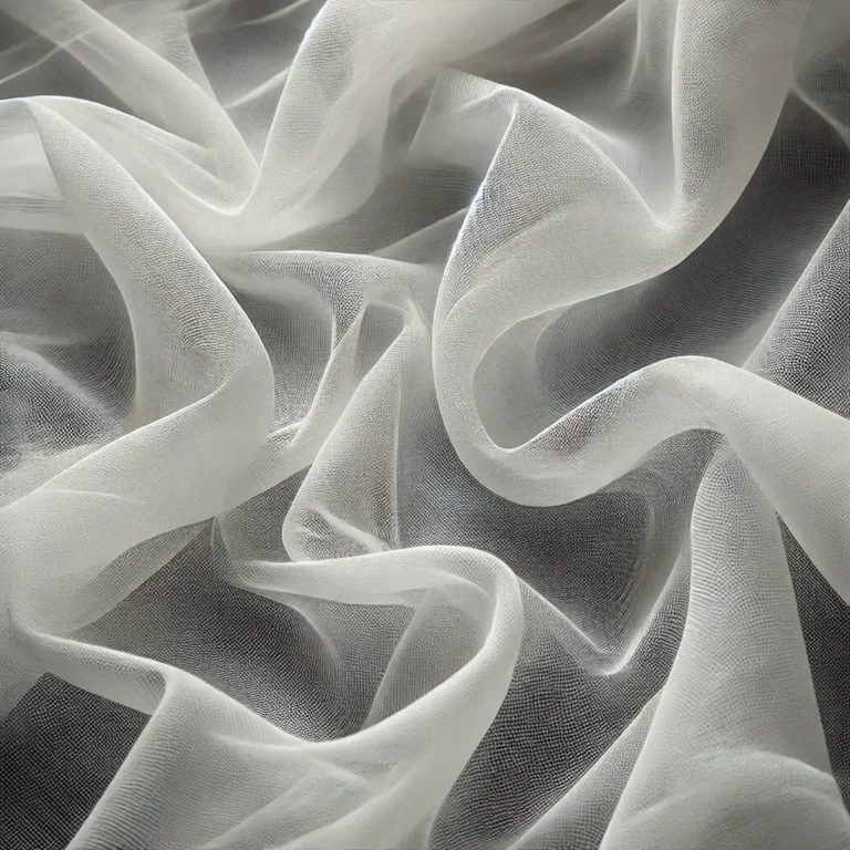 hvidt chiffon stof stormasket