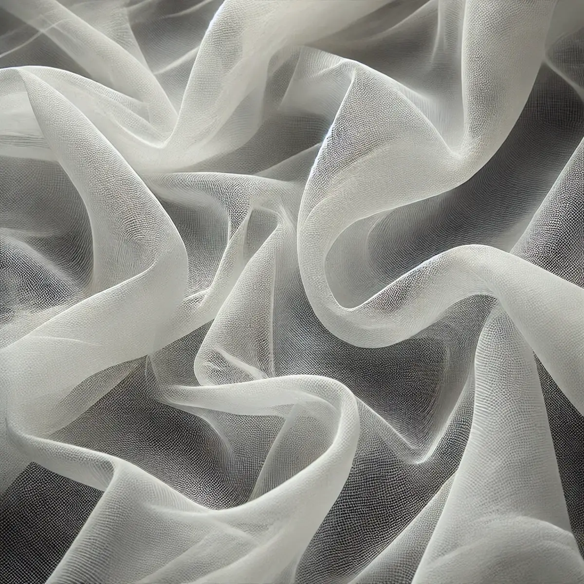 hvidt chiffon stof stormasket