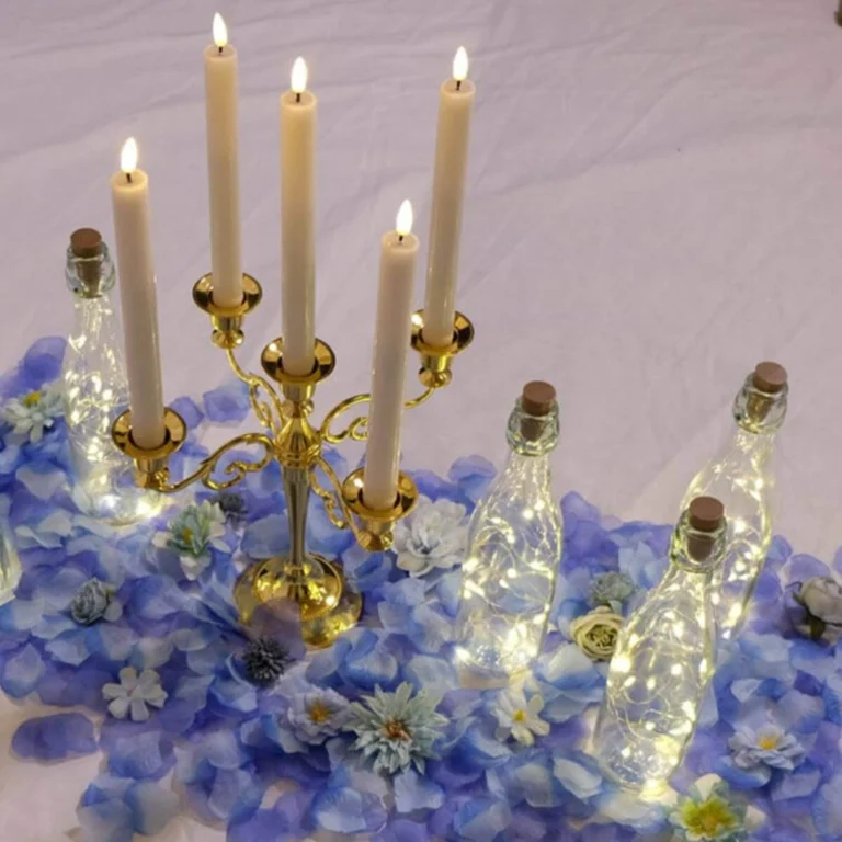 lej Deluxe Homeart stearin Real Flame LED Kronelys 24 cm creme 2 stk.