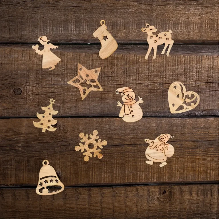 Jule konfetti i træ | Små træfigurer med julemotiver | 100 stk.