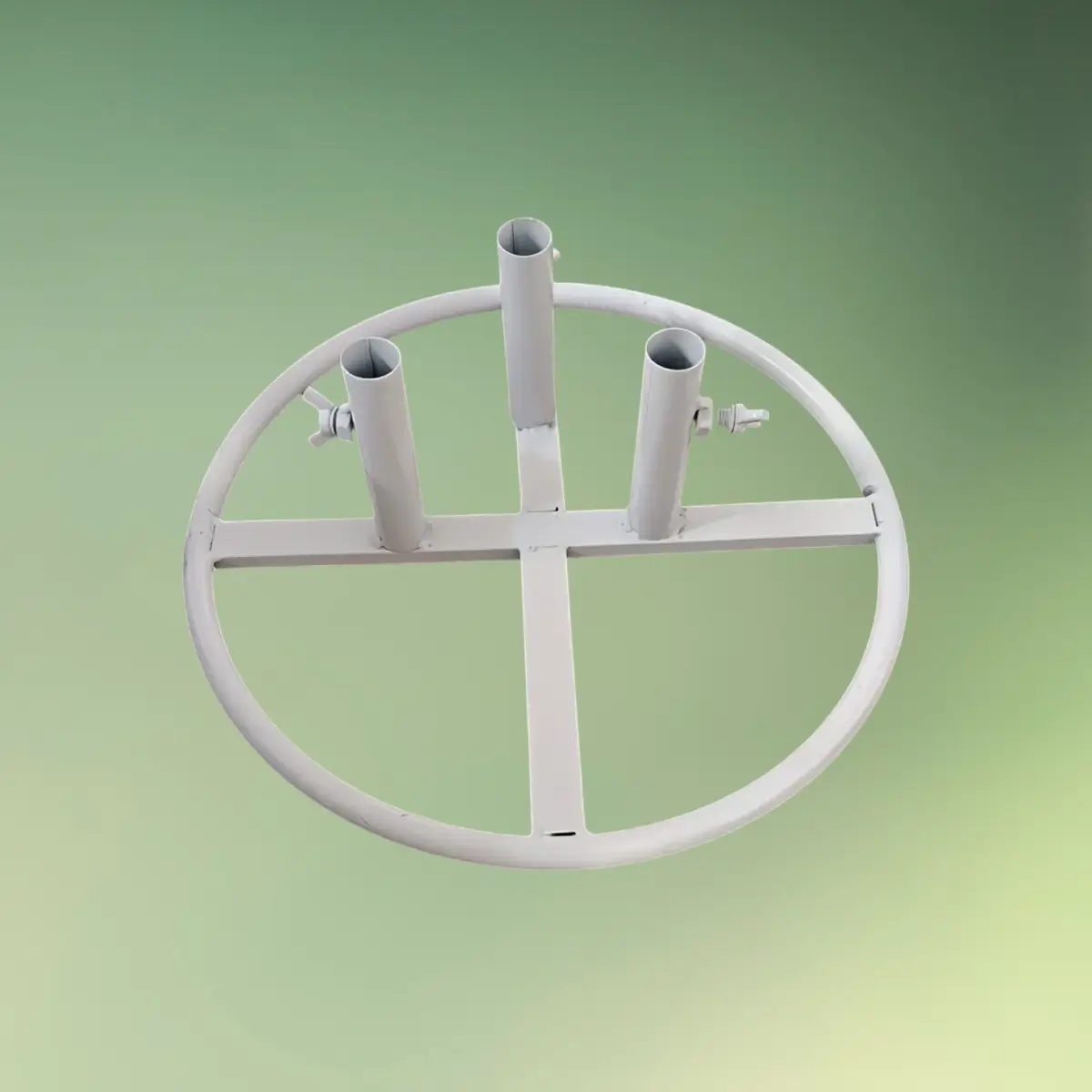 Kæmpe 49.99cm kunstig pæonblomst - hvid grøn b (1) lej stativ til store blomster - 3-huls base - hvid