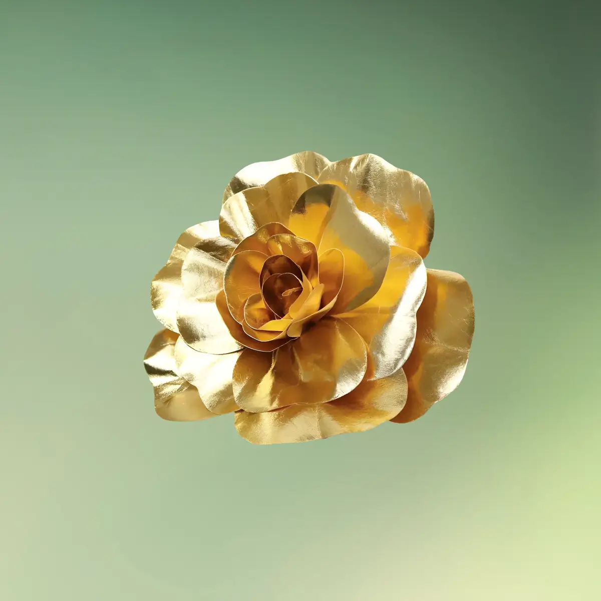 lej Kunstig rose blomst | Kæmpe stor blomst | 30 cm | Guld