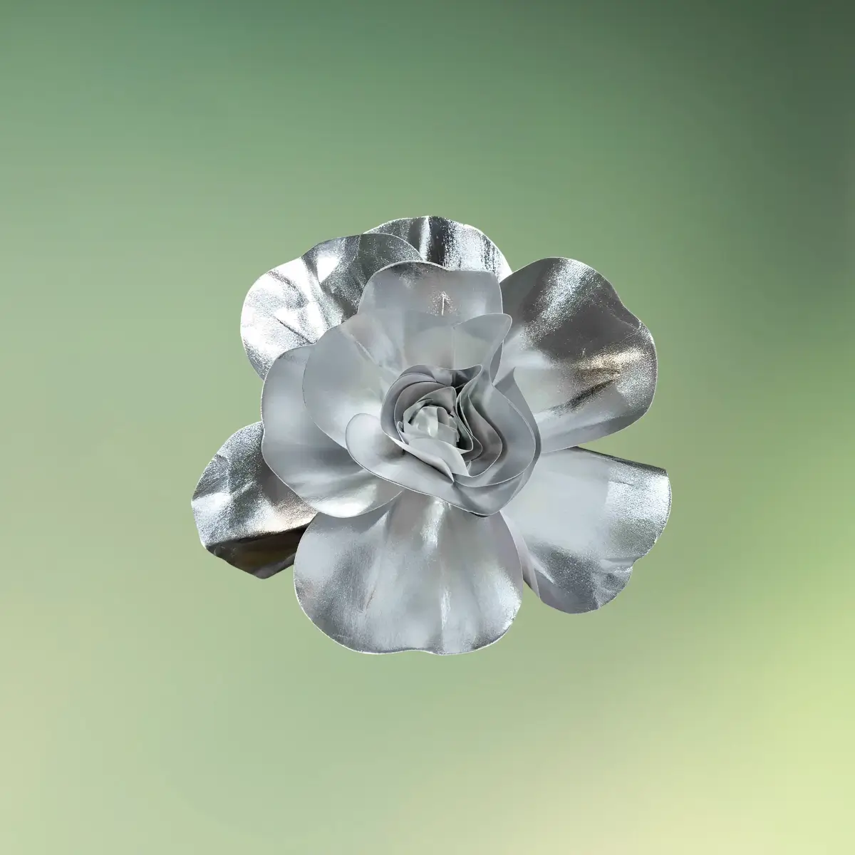 lej Kunstig rose blomst | Kæmpe stor blomst | 30 cm | Sølv