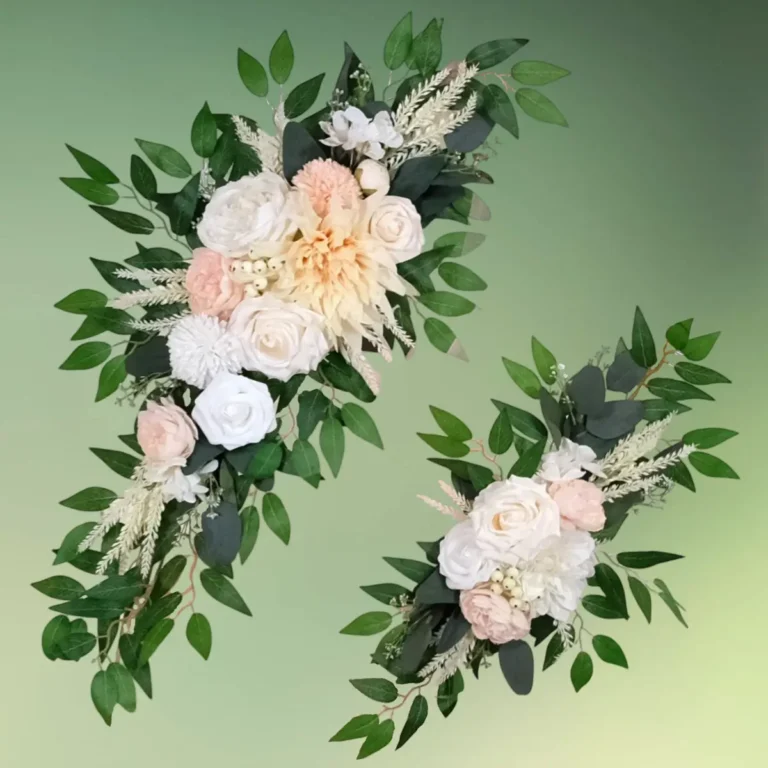 lej Kunstige blomster dekorationer | Blomster til buer og skilte | Soft peach