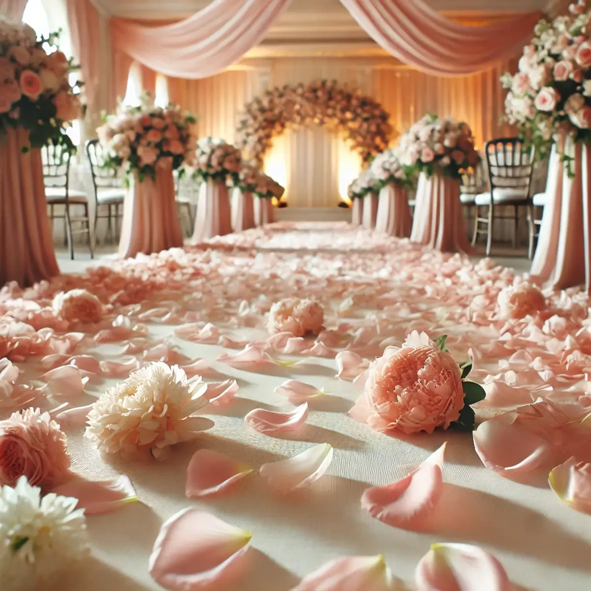 Kunstige rosenblade | Lyserød | Rosenblade til bryllup, valentinsdag mv.