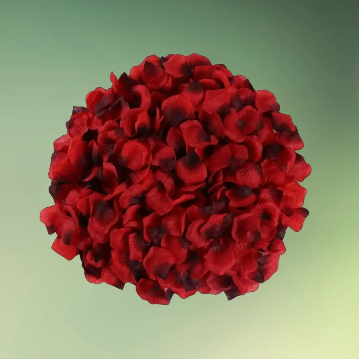 Kunstige rosenblade sort og rød 1200 stk bunke grøn b (1) Kunstige rosenblade mørkerød - rød og sort