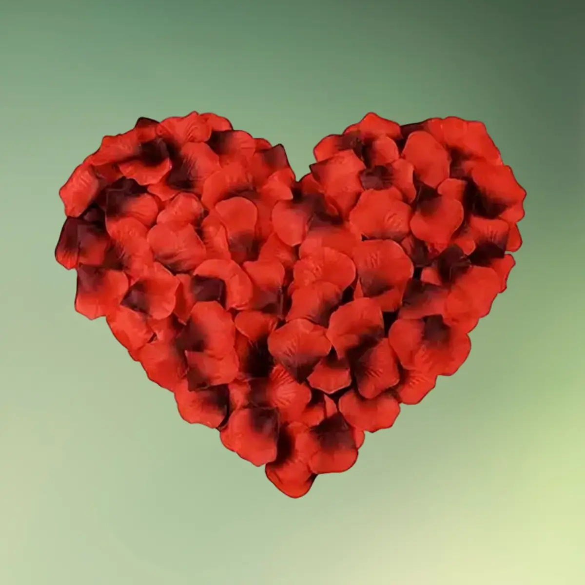 Kunstige rosenblade sort og rød 1200 stk hjerte grøn b (1) Kunstige rosenblade mørkerød - rød og sort