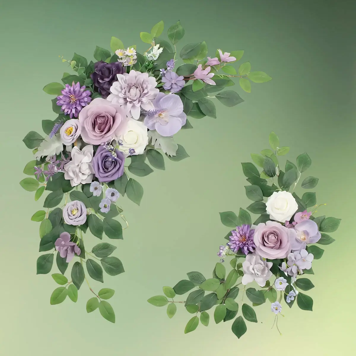 lej Kunstige blomster dekorationer | Blomster til buer og skilte | Lilla | Roser og orkideer