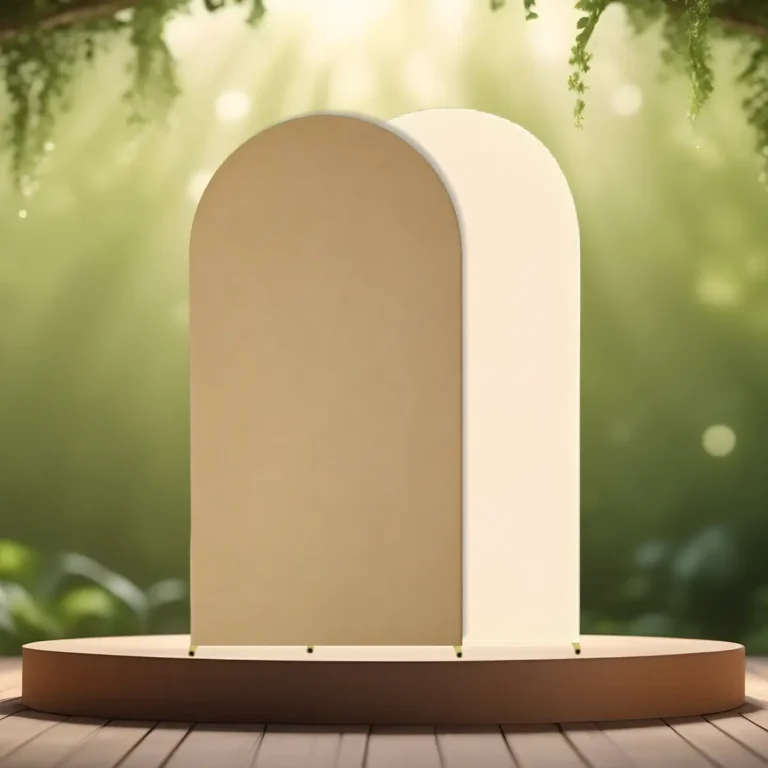 lej Betræk til buet backdrop stativ | Khaki brun & Creme | Tosidet backdrop overtræk | Flere str.