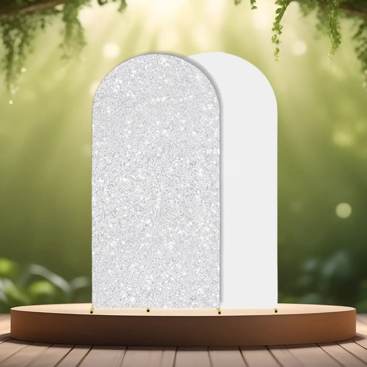 lej Betræk til buet backdrop stativ - sølv