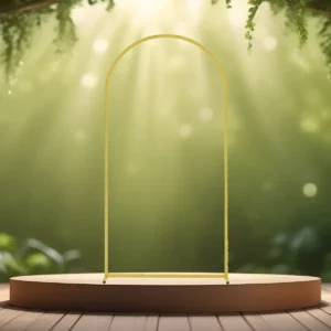 Ballonbue stativ | Vielsesbue | Guldfarvet | L | 1,8 x 0,8 m