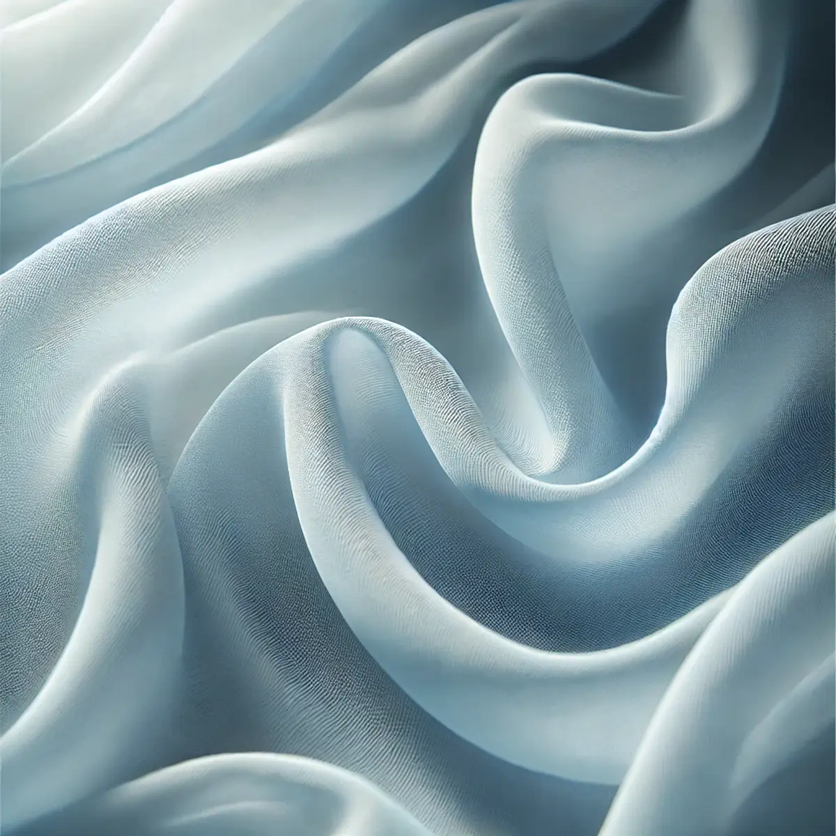 Lyseblåt chiffon stof