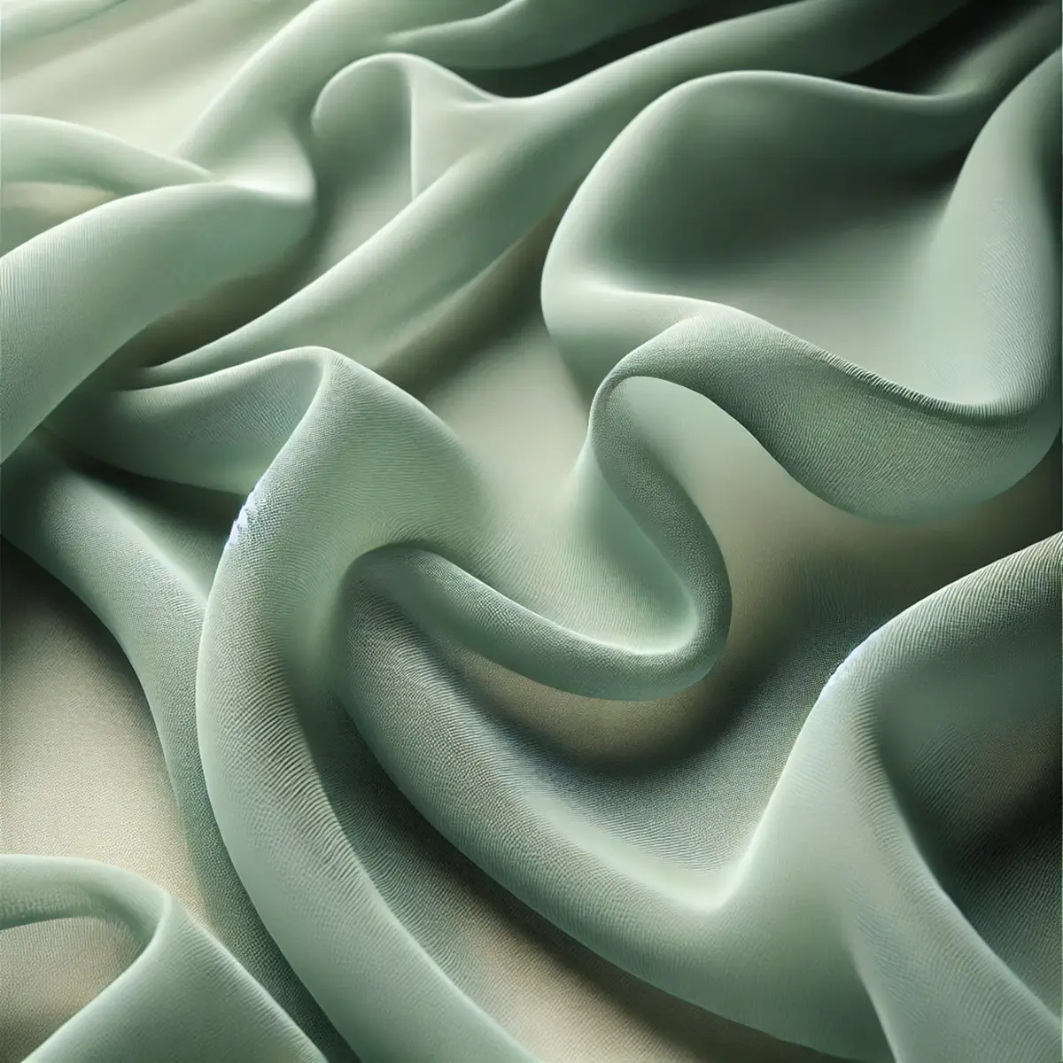 Lysegrønt chiffon stof