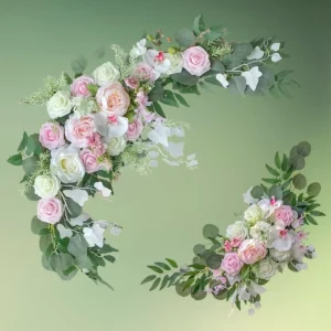 lej Kunstige blomster dekorationer | Blomster til buer og skilte | Lyserød | Roser og orkideer