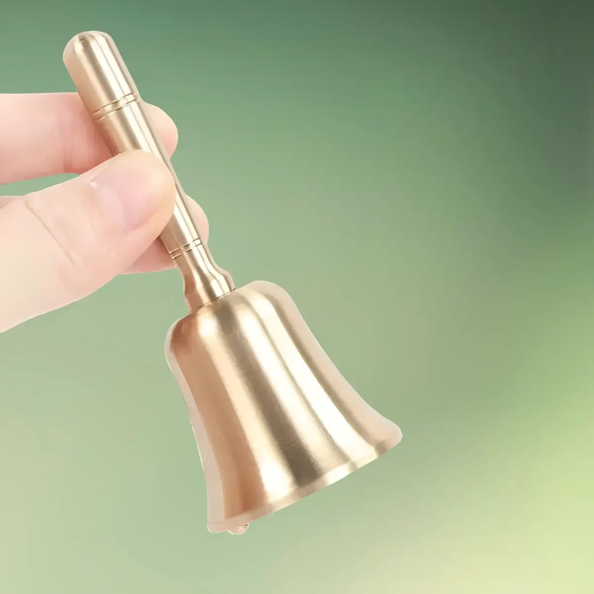 Messingklokke, Klassisk Design - gylden i hånd (1) lej Elegant Lotus Klokke Håndklokke - gylden