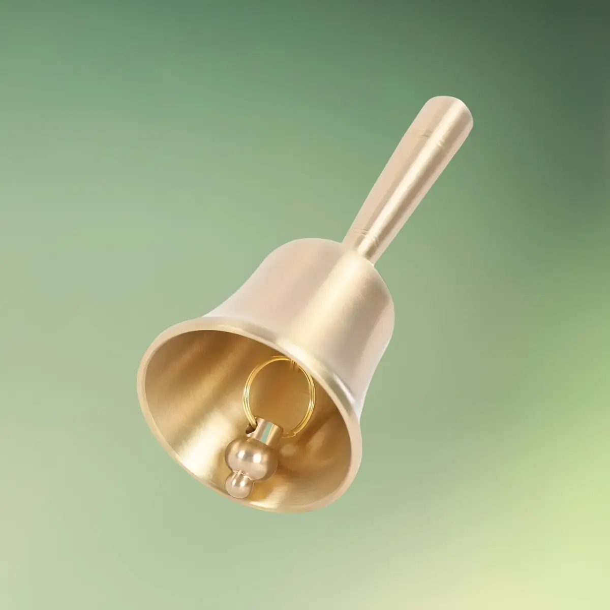 Messingklokke, Klassisk Design - gylden liggende (1) lej Elegant Lotus Klokke Håndklokke - gylden