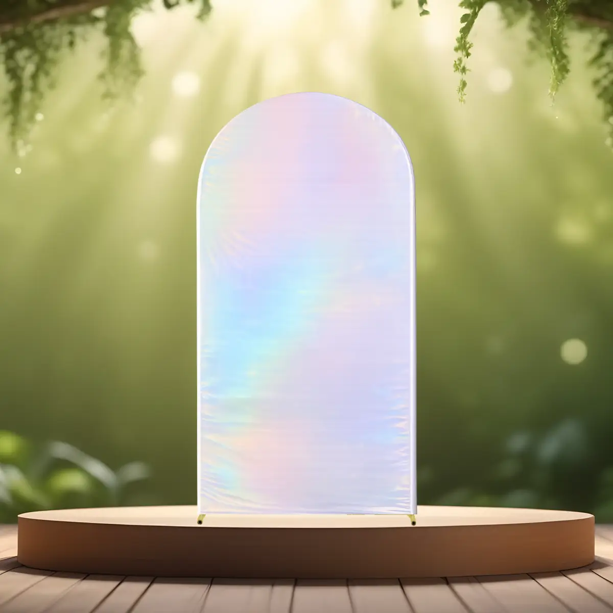 lej Betræk til buet backdrop stativ | Metallisk multifarvet | L | 1,8 x 0,8 m