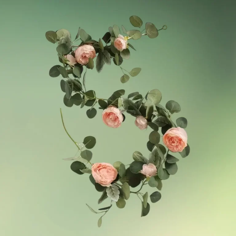 lej Kunstig blomsterranke med pæoner | Lyserød | 1,8 m