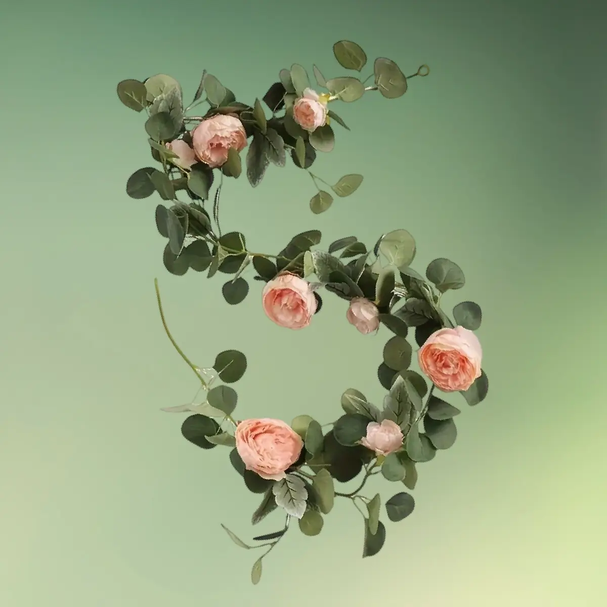 lej Kunstig blomsterranke med pæoner | Lyserød | 1,8 m