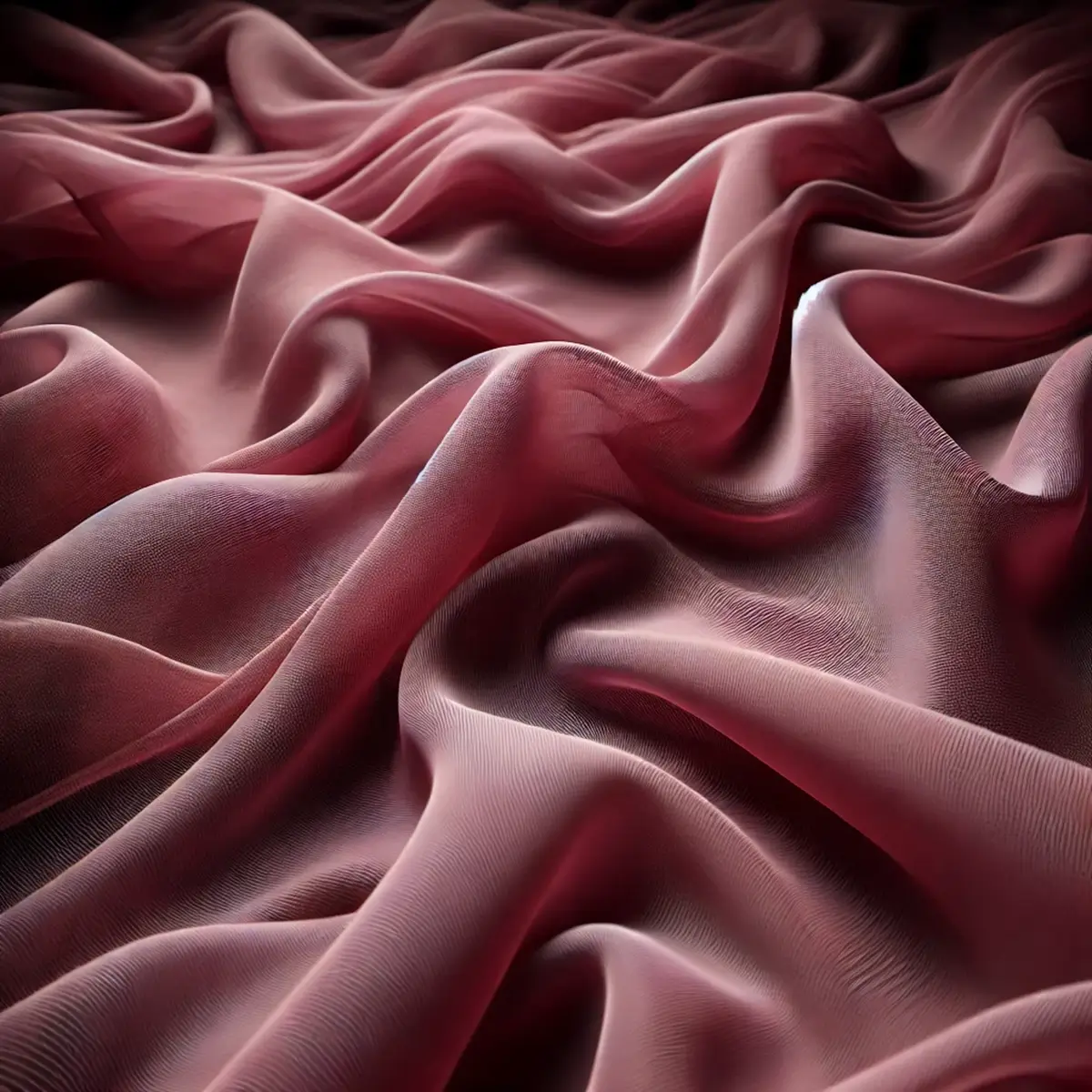 Støvet pink polyester stof