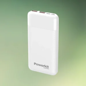 Powerbank med 2 USB-A porte | Hvid | Strøm til USB lyskæder mv. | 10.000 mAh | Powerkit