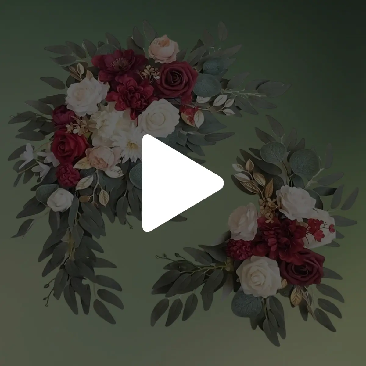 Rød-hvide Kunstige Blomster play ikon (1) Rød-hvide Kunstige Blomster