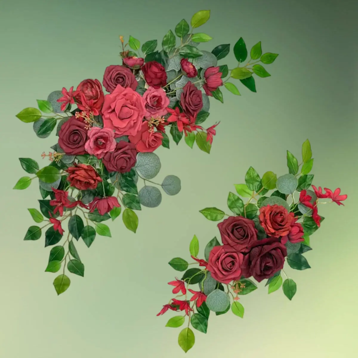 lej Kunstige blomster dekorationer | Blomster til buer og skilte | Rød