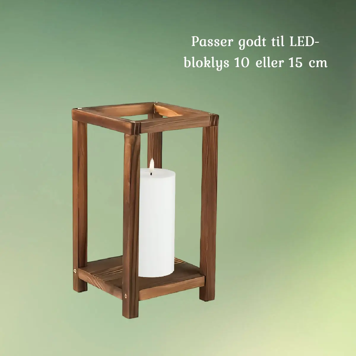 Rrustik rektankulær træ lysestage bloklys (1) lej Rustik trælysestage til bloklys | Rektangulær træ lysestage / centerpiece | Træ lanterne