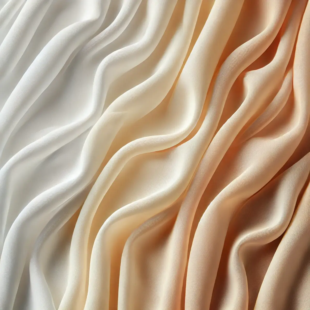 sæt med chiffon stof - hvid, champagne og beige