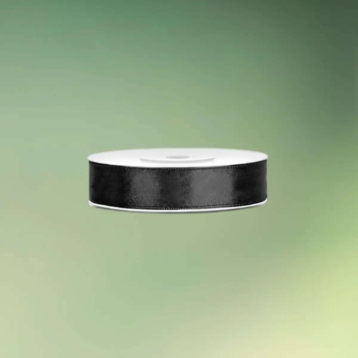 Satinbånd Sort 12 mm x 25 m grøn b (1) Satinbånd sort 1,2 cm x 25 m