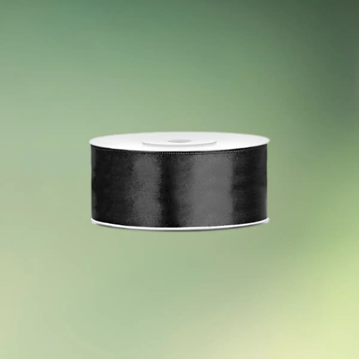 Satinbånd Sort 38 mm x 25 m grøn b (1) Satinbånd sort 3,8 cm x 25 m