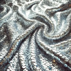 Lej sølv paillet mesh-stof polyester