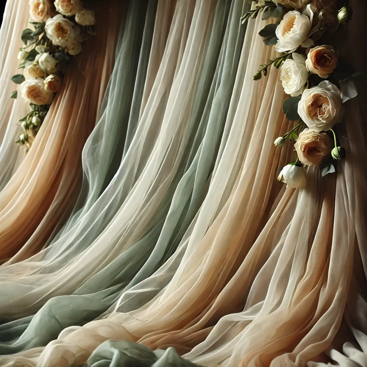 Stof til buer og pynt - kategori - stof og blomster