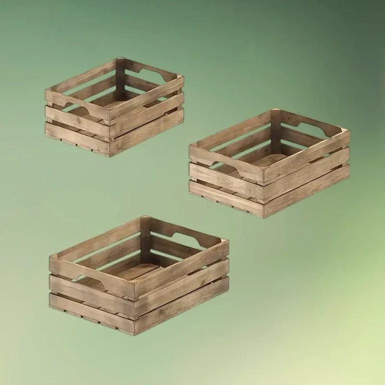 lej Dekorationskasser i træ | Sæt med 3 str. trækasser | Blomsterkasser