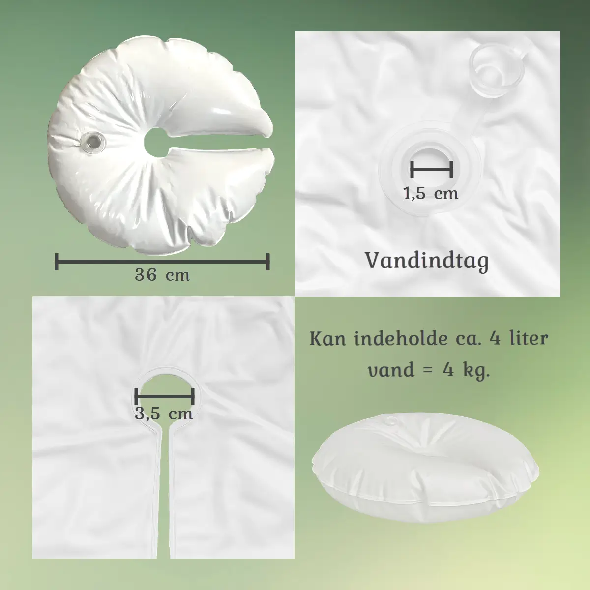 Vægt til vielsesbuer og stativer - hvid mål detaljer (1) Vægt til vielsesbuer og stativer 2 stk - hvid