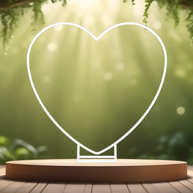 lej Vielsesbue - Backdrop hjerteformet hvid