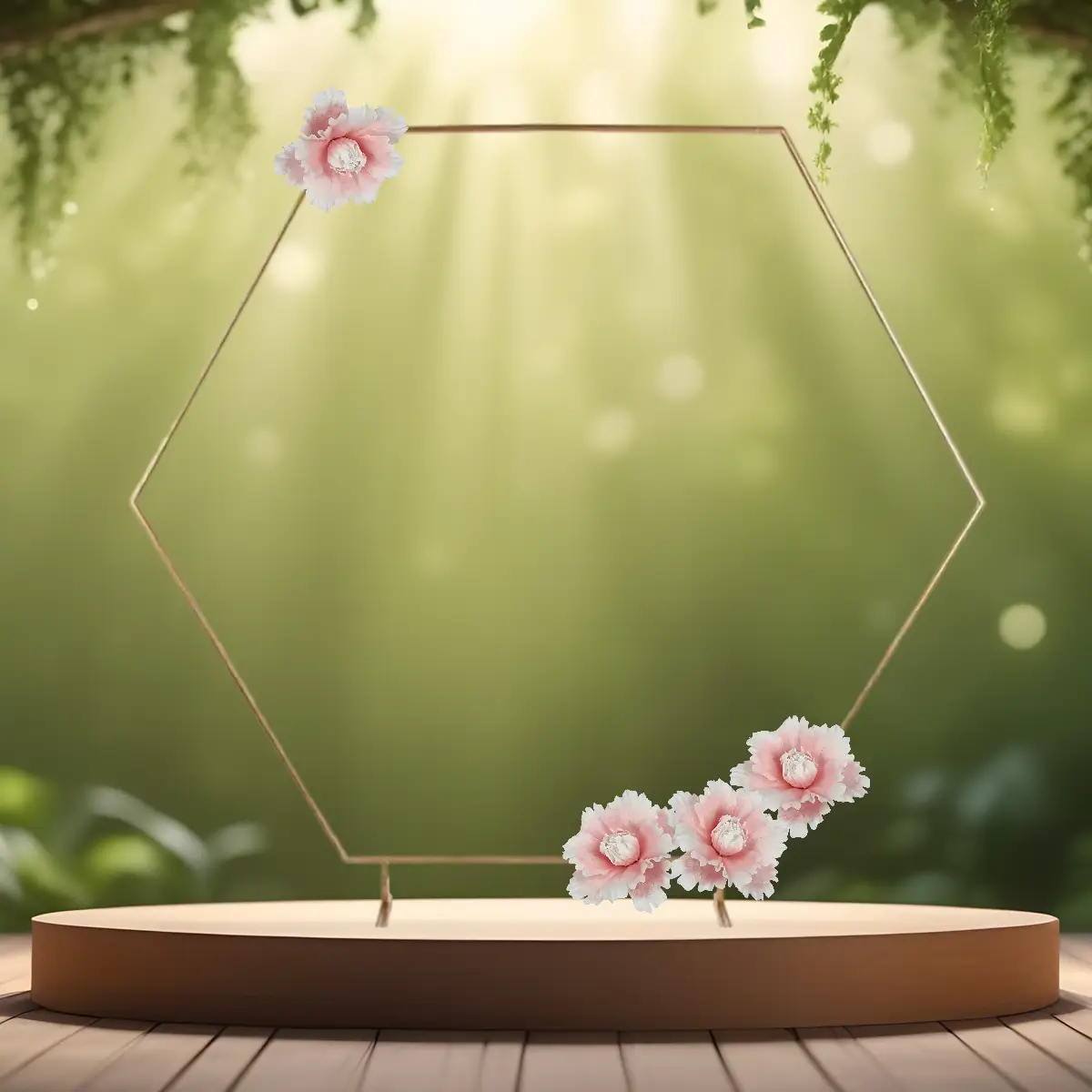 lej Kunstig pæon blomst | Stor blomst | 30 cm | Lyserød-hvid