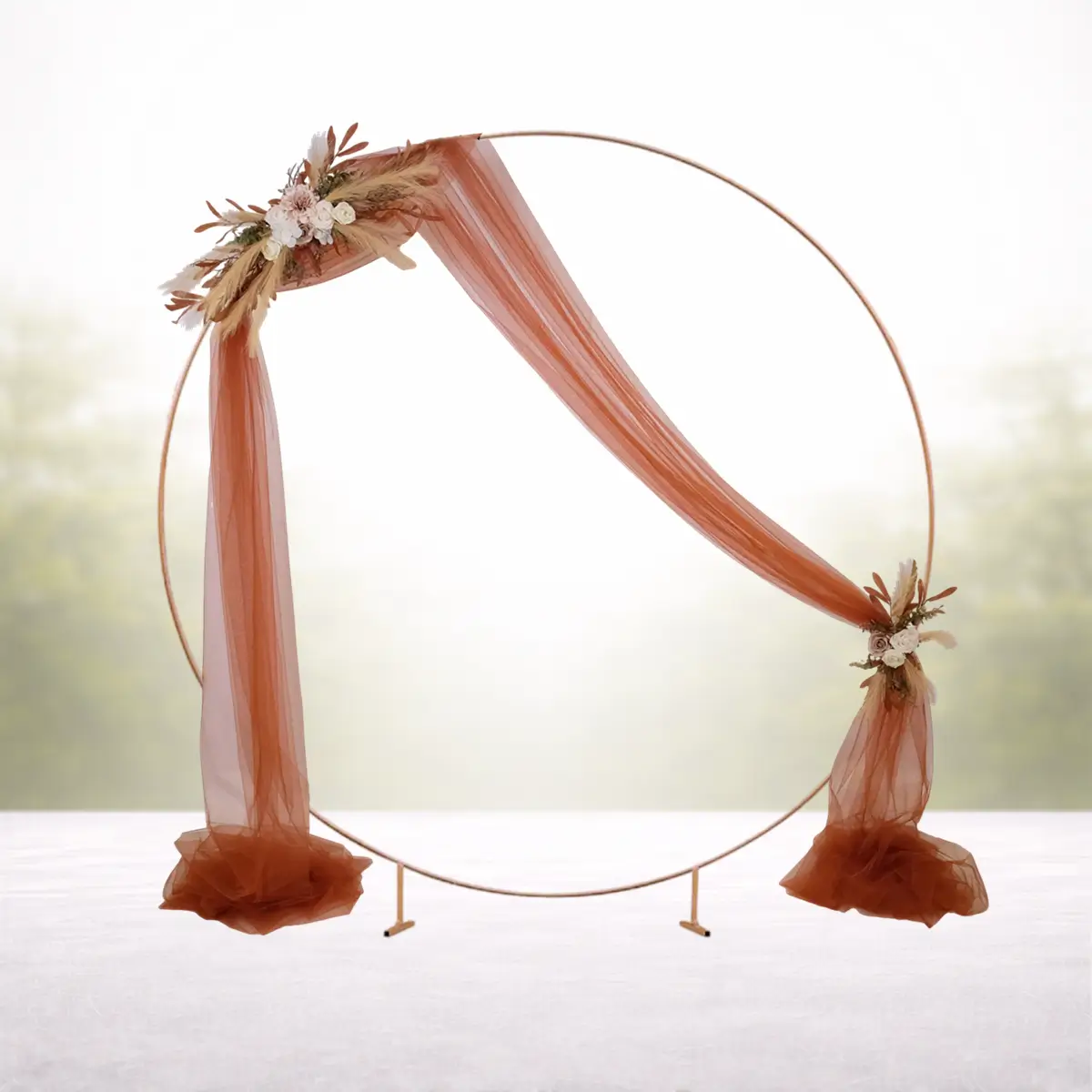 Warm rust på guld bue