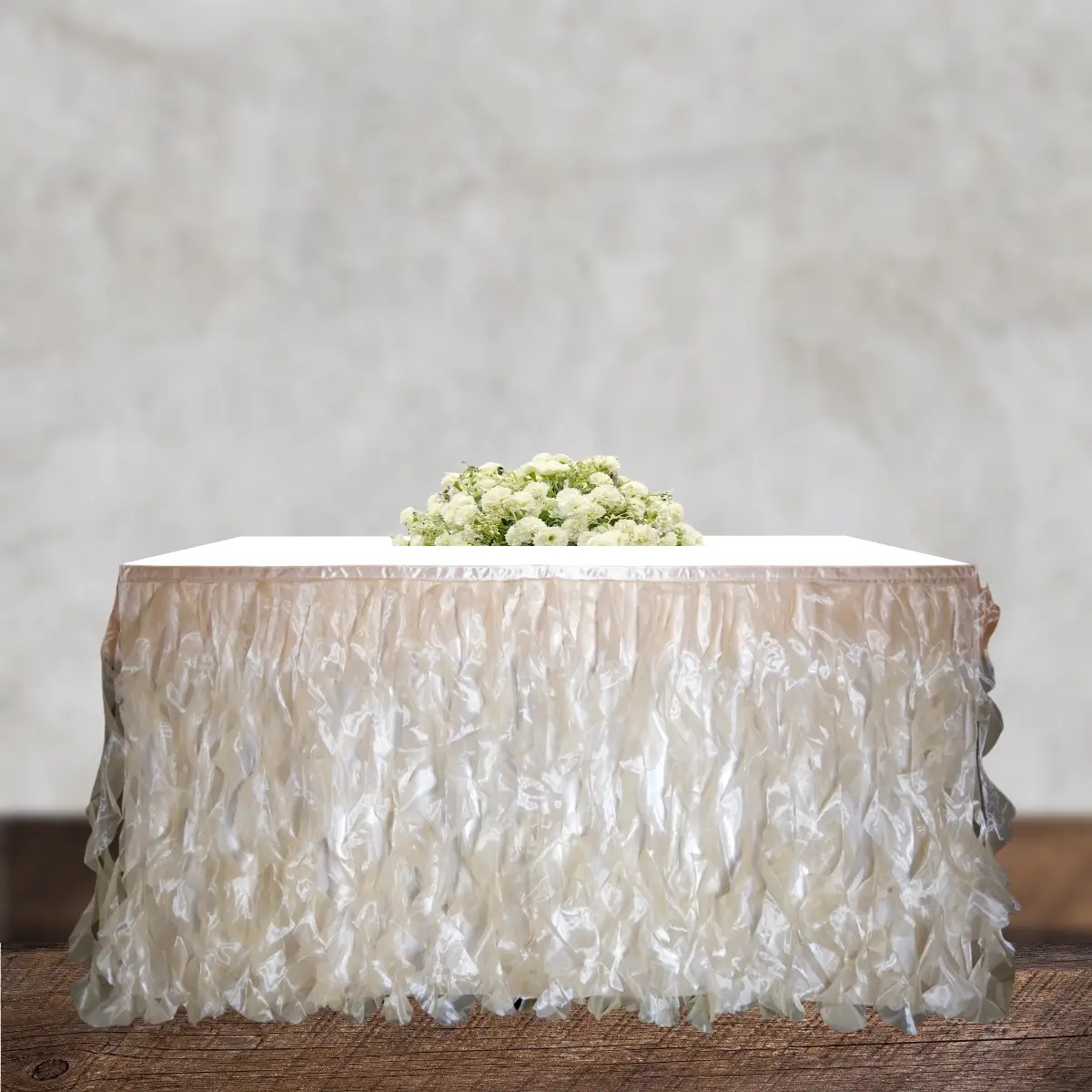 bord nederdel i tyl - bordskørt tutu - champagne, creme, elfenben - bryllup