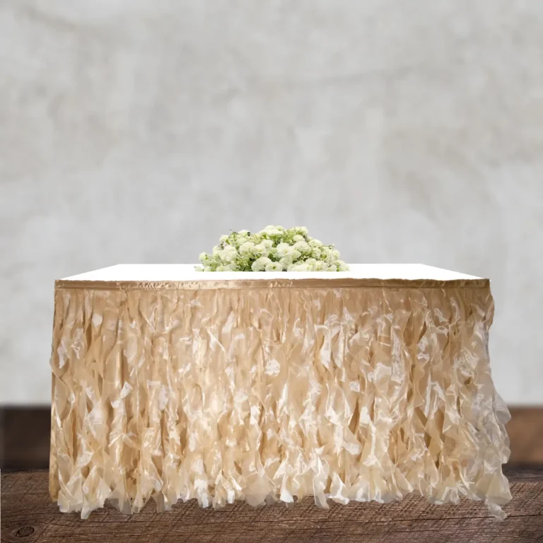 bord nederdel i tyl - bordskørt tutu - gylden, guld - bryllup