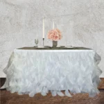 bord nederdel i tyl - bordskørt tutu - hvid - bryllup