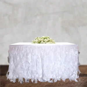 bord nederdel i tyl - bordskørt tutu - hvid - bryllup