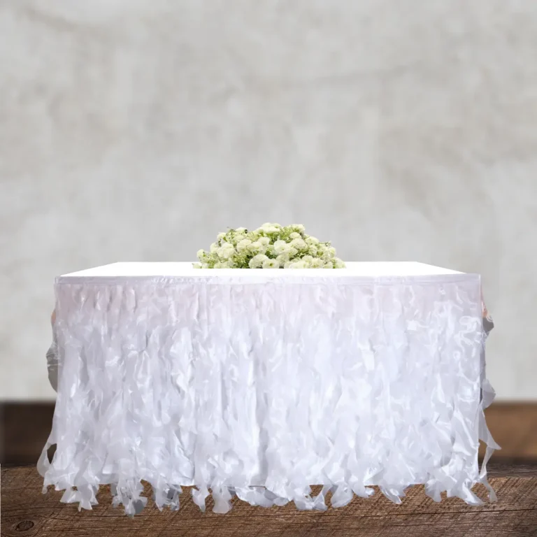 bord nederdel i tyl - bordskørt tutu - hvid - bryllup
