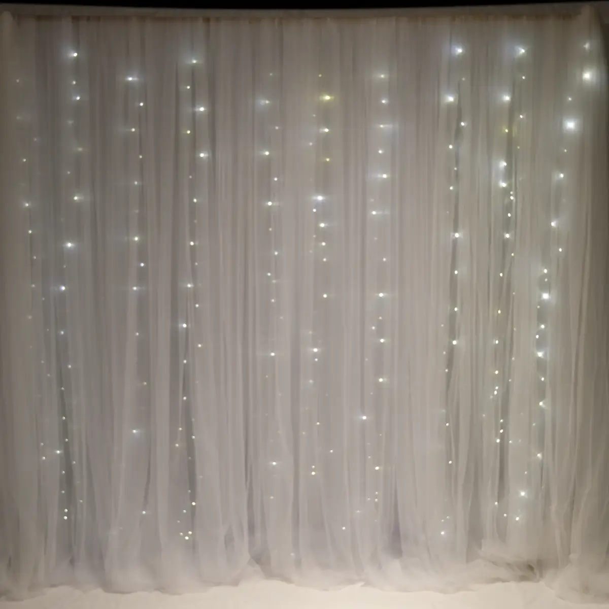 chiffon med felys aften