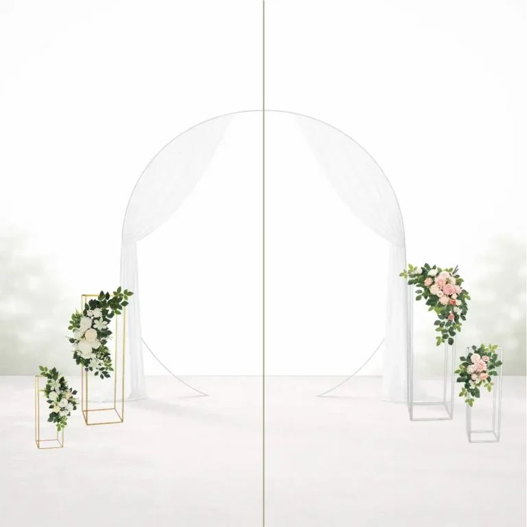 firkant stativer guld hvid - hvid lyserød - splitbillede