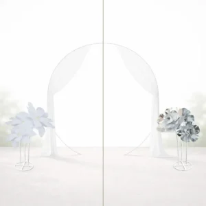 hvide kæmpeliljer - sølv kæmperoser split billede