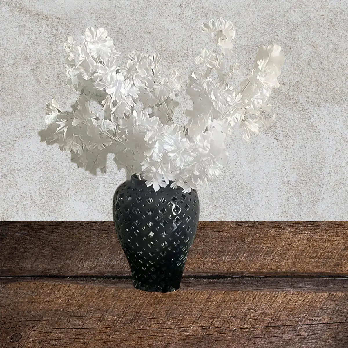 kunstig kirsebærblomstergren - gren med kirsebærblomster - hvid