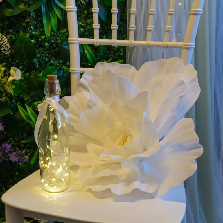 kæmpe pæon blomst 49 cm hvid